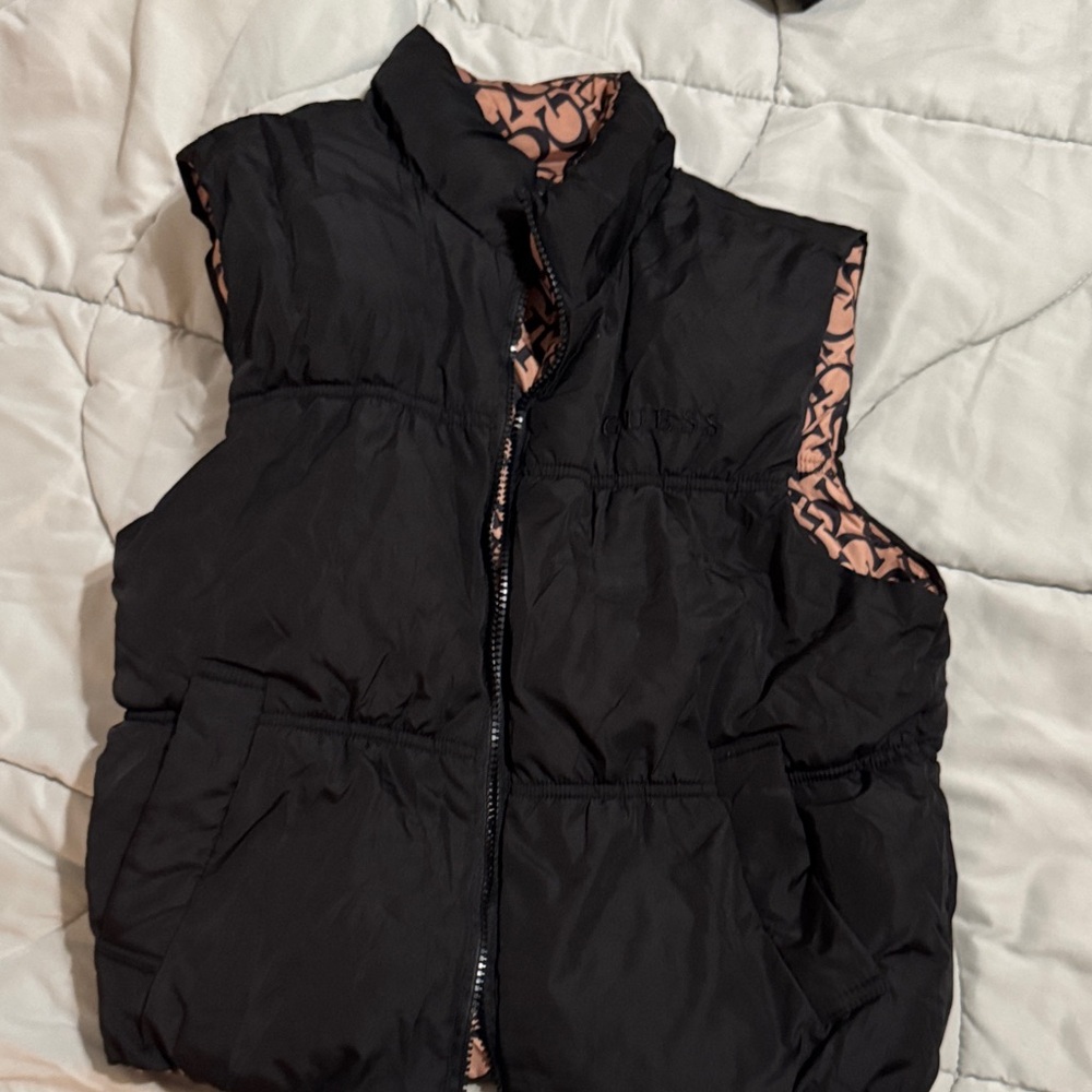 Guess Black and Gold Reversible Vest